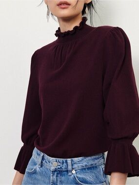 BA&SH Sinto Ruffle Sweater Size 1